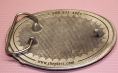 SHEPLERS PEWTER BELT BUCKLE COUNTRY WESTERN LONG HORN STEER THEMED