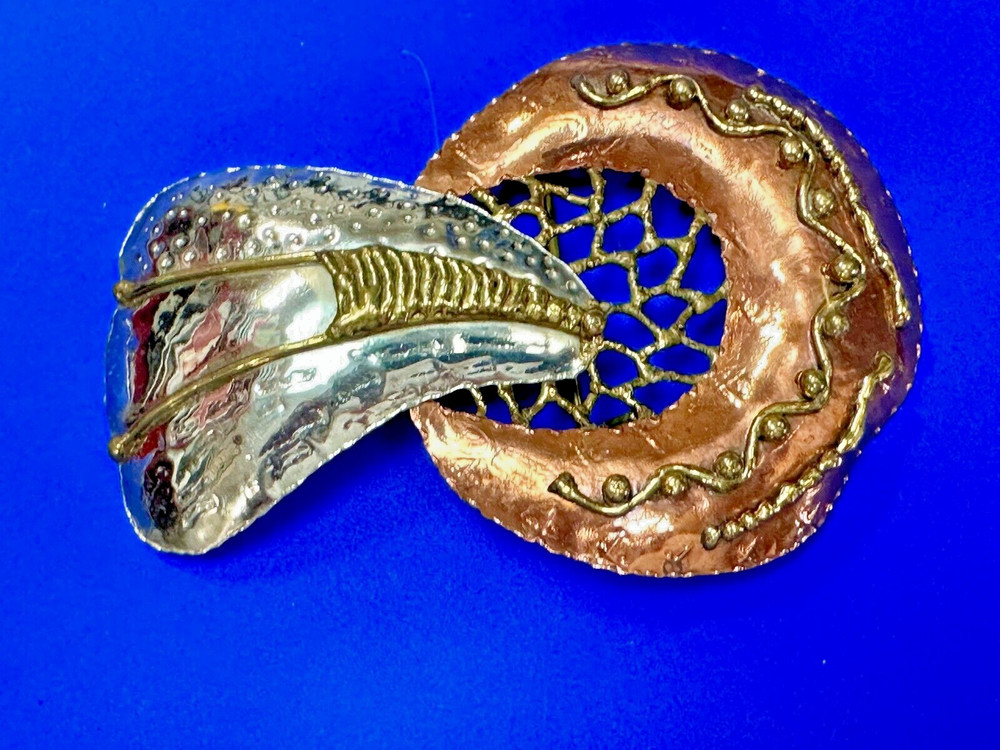 India Inspired Artisan Large Abstract Hippy Boho Vibe Huge Belt Slide Buckle