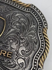 John Deere Montana Silversmiths Scalloped Duo Attitude Buckle
