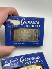 Vintage Gemsco Insigna Gear Belt Buckle Uniform USA Collectible Pair ***