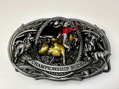 Championship Rodeo Bull Riding Rider Champion Trophy Award Cowboy Belt Buckle