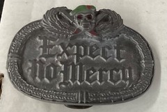 1984 Expect No Mercy Belt Buckle Skull Badge-Special Forces-Serial #1438
