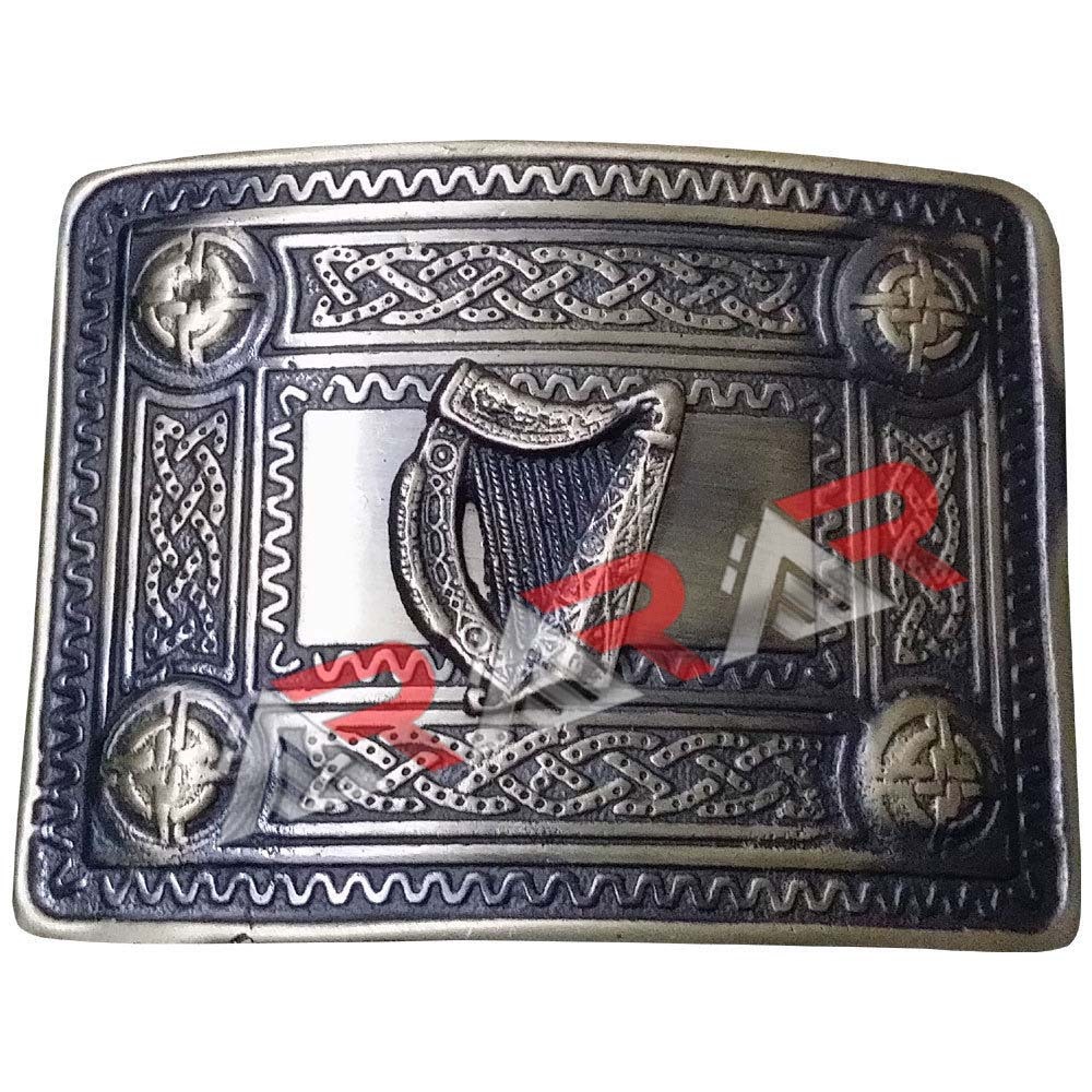 Men’s Celtic Kilt Belt Buckle Irish harp Antique Finish/Kilt Belt Buckle Celtic