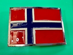 Flag of Norway Country Red Blue New Patriotic Belt Buckle