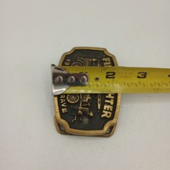 Firefighter 1910 Seagrave Fire Truck Belt Buckle Solid Brass BTS Made USA