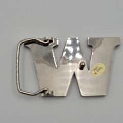 W Initial Brushed Chrome Belt Buckle 2 3/4&Prime; » x 2&Prime; Up To 1 1/4&Prime; Belt
