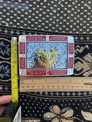 Western Buckle Red Gold Silver Longhorn Horse Shoe Cowboy 2 » Hebilla Vaquero