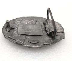 1987 VFW Belt Buckle Siskiyou Veterans of Foreign Wars USA Life Member Vintage