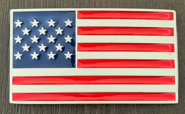American USA Flag Belt Buckle – Patriot Country Golf