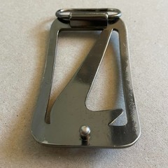 Nike Swoosh Belt Buckle Silver Metal Clip Buckle