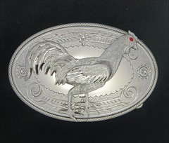 MADE BY ORDER MEN BELT BUCKLE HANDMADE STAINLESS STEEL COCK FIGHTER ROOSTER