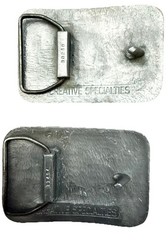 Vintage Belt Buckle (2) “Smart Tools” Pewter, Metal
