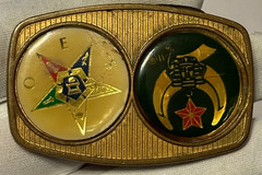 Vintage Masonic Freemason Order of Eastern Star Belt Buckle Mason Buckle