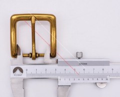 CLASSIC BRASS PLATED SINGLE PRONG PIN LEATHERCRAFT BELT BUCKLE REPLACEMENT 35MM
