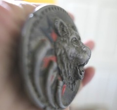 Vintage 1991 Siskiyou Pewter Native American Grizzly Bear Head Claws Belt Buckle