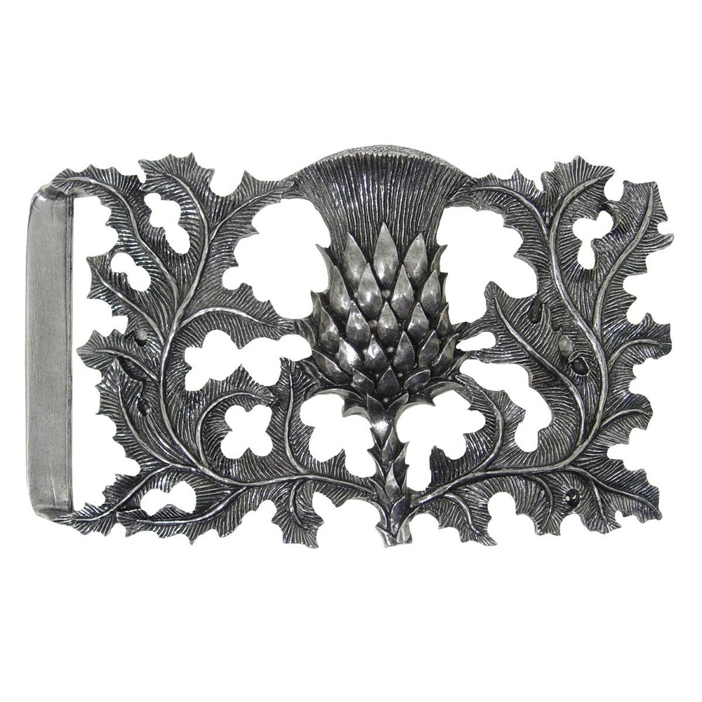 Don McKee Scottish Thistle Pewter Kilt Belt Buckle Highland Dress