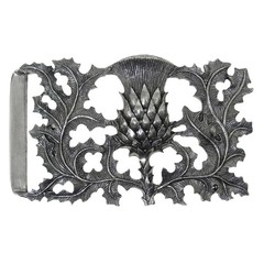 Don McKee Scottish Thistle Pewter Kilt Belt Buckle Highland Dress