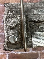 Vtg Bergamot Brass Works 1983 Belt Buckle Train Steam Engine Railroad Silver