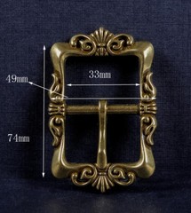 Retro Brass Celtic Flower Pin Buckle for Leather Belt Replacement Fit 33mm Strap