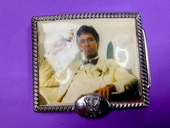 Scarface Movie Al Pacino Tony Montana Cigar Photo Universal Studios Belt Buckle