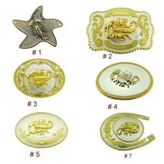 New Scorpion Belt Buckle Mens Gold Silver Metal Rodeo Cowboy Western Zodiac Sign