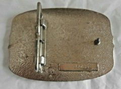 Eagle 1 7/8&Prime; Belt Buckle Silvertone #150817 on Back