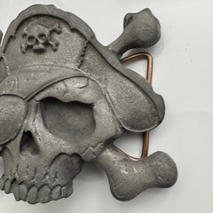 Heavy Metal Buckles Skull Pirate Crossbones Belt Buckle Lead Free Nautical