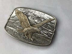 International Monetary Mint American Eagle Silver & 24K Gold Belt Buckle
