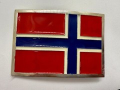 Flag of Norway Country Red Blue New Patriotic Belt Buckle