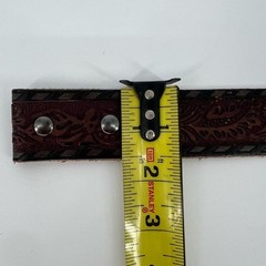 Ariat Embossed Leather Tooled Buckle Belt – Western Dark Brown