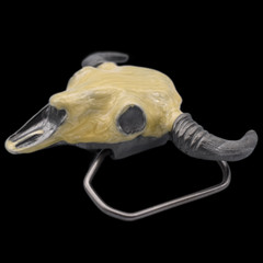 Buffalo Bison Skull 3D Zinc Alloy Belt Buckle (New)