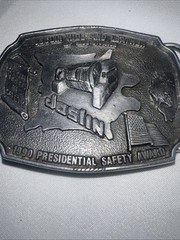 1990 Presidential Safety Award for Joslin Hides and Leather Buckle # 37 Of 250