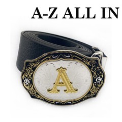 Belt Buckle Western Cowboy Initial Letter A – Z Rodeo Belt Buckle For Unisex NEW