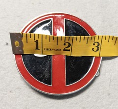 Men&rsquo;s Belt Buckle Novelty Deadpool Superhero Badge Logo