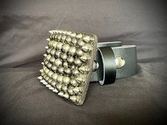 Studded Belt Buckle Archive 2007-09 Industrial Leather Back OOAK Darren Mcneese
