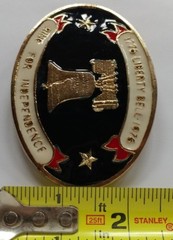 1776 1976 BICENTENNIAL LIBERTY BELL RING FOR INDEPENDENCE PATRIOTIC BELT BUCKLE