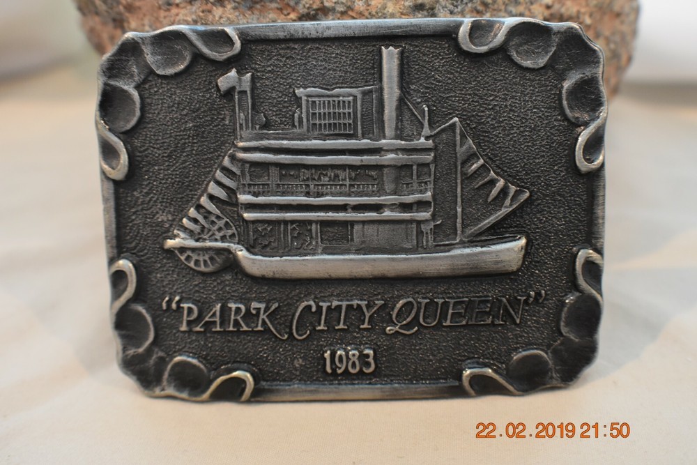 Michael Ricker 1983 Park City Queen Pewter Buckle 2351 of 3500 Signed + COA