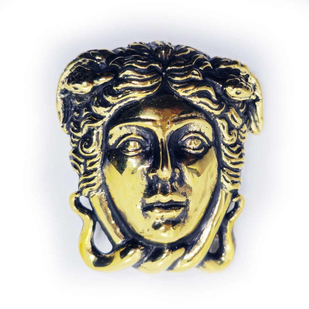 Medusa Ancient Greek Mythology Gorgo Brass Belt Buckle