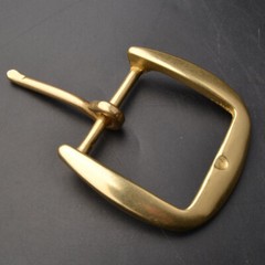 2pcs DIY heavy duty single prong brass leather belt buckle removable clasp for