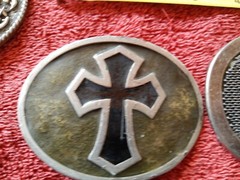 Gothic Black with Silver Cross Belt Buckles Lot Of 2
