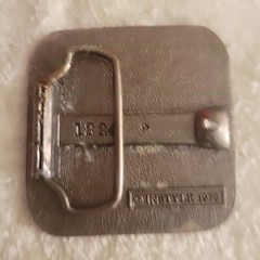 1978 INSTYLE USA Marine Belt Buckle No.1224 Heavy Brass With Enamel Face