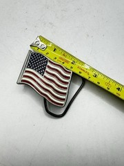 American Flag USA &lsquo;Murica Patriotic Red White Blue Stars & Stripes Belt Buckle
