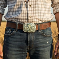 NEW Men Women Belt Buckle Cross Western Fashion Look Jeans Pant Accessory Biker