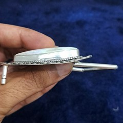 Scolecite Silver Plated Belt Buckle Handmade Natural Gemstone Western Boho Belt
