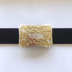 Double Plated Color Western Flower Cowboy Cowgirl Solid Brass Belt Buckle