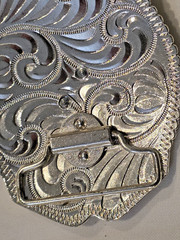 Western Belt Buckle, Longhorn Design
