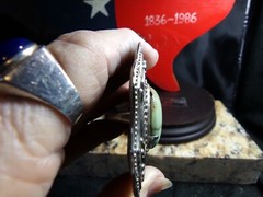 Men&rsquo;s Belt Buckle Silver Tone with Green Stone Measure 3&Prime; X 2&Prime; fits 1 1/2&Prime; Belt