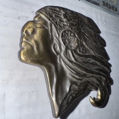 Old Indian Chief Head Vintage Rare Old Belt Buckle Free-shipping