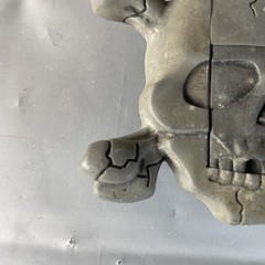 Skull Buckle 3in Tall 2.5in Wide Metal