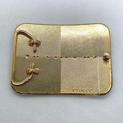 Black & Gold Mafco Mirror Western Style Belt Buckle
